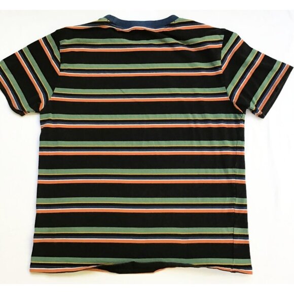 2 Guess Originals T Shirts Mens M White Gray Black Striped Retro Embroidered S/S - Picture 7 of 12